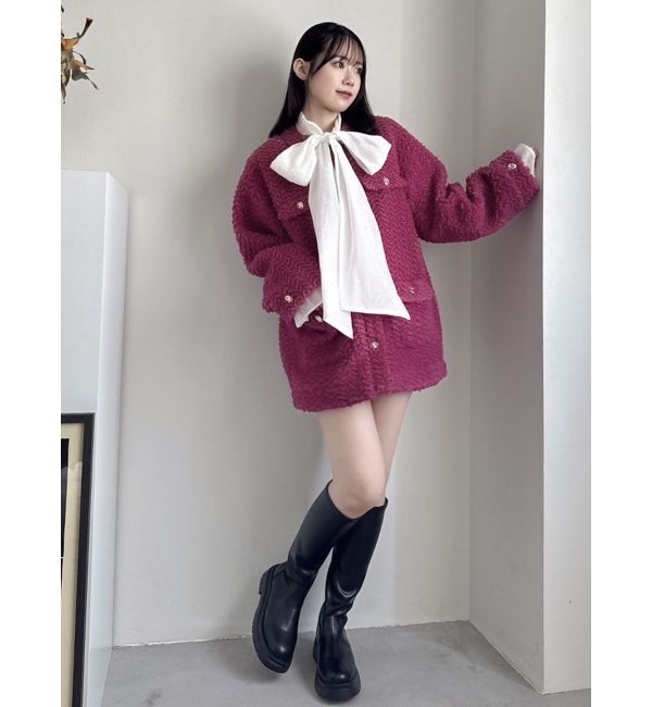 dazzlin「ボアフレンチブルゾン」|ブルゾン・スタジャン|