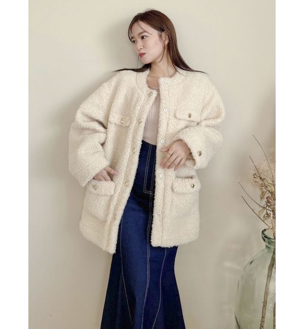 dazzlin「ボアフレンチブルゾン」|ブルゾン・スタジャン|