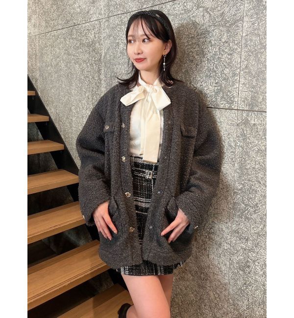 dazzlin「ボアフレンチブルゾン」|ブルゾン・スタジャン|