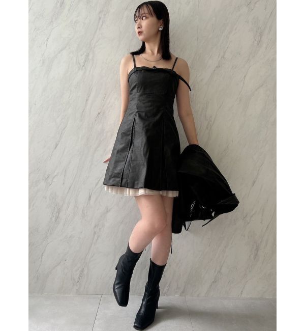 dazzlin「【SETUP】ヘムチュールベルトキャミワンピース※セットアップ対応」|ワンピース|