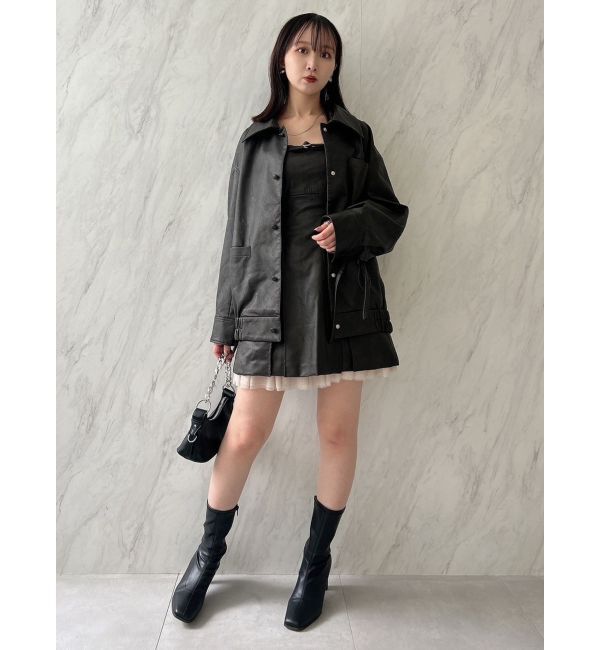 dazzlin「【SETUP】ヘムチュールベルトキャミワンピース※セットアップ対応」|ワンピース|