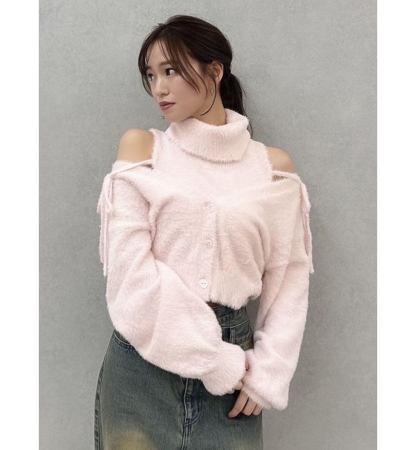 dazzlin「ミニシャギーオフタートル」|ニット・セーター|