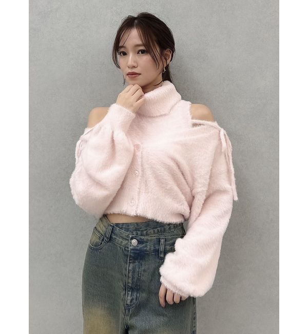 dazzlin「ミニシャギーオフタートル」|ニット・セーター|