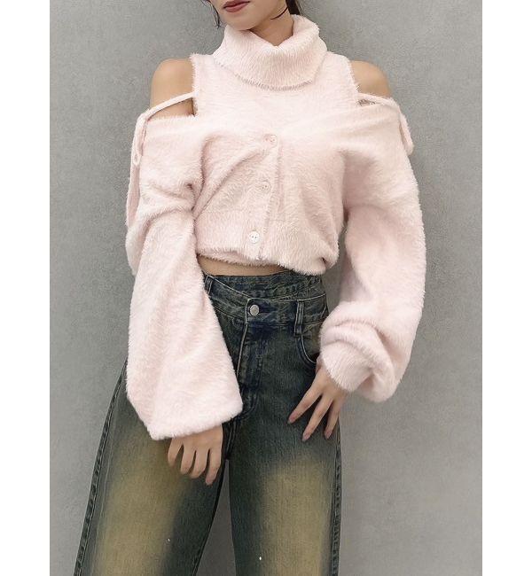 dazzlin「ミニシャギーオフタートル」|ニット・セーター|