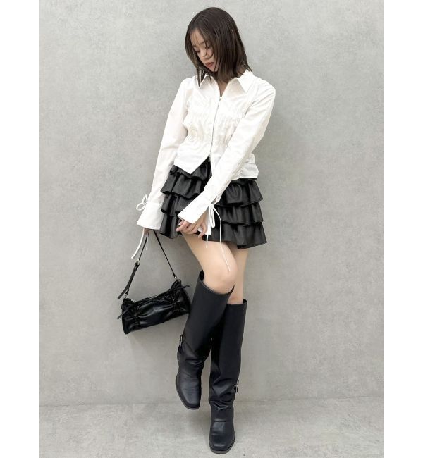 dazzlin「ダブルファスナーギャザーシャツ」|シャツ・ブラウス|