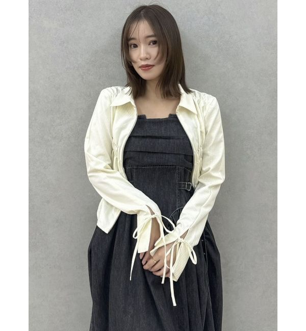 dazzlin「ダブルファスナーギャザーシャツ」|シャツ・ブラウス|