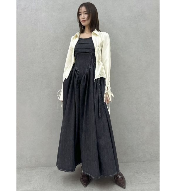 dazzlin「ダブルファスナーギャザーシャツ」|シャツ・ブラウス|