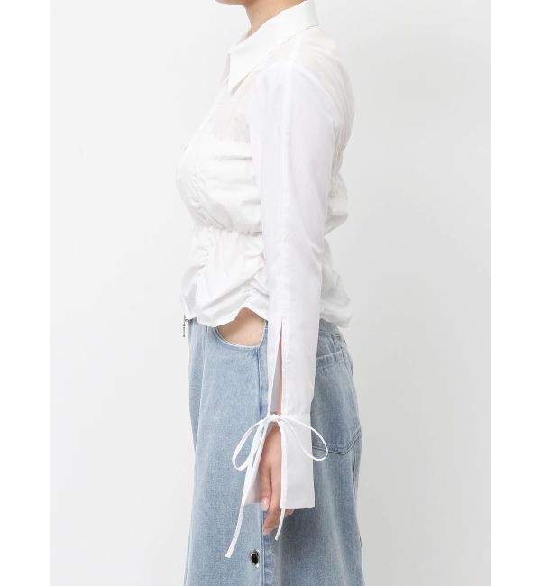 dazzlin「ダブルファスナーギャザーシャツ」|シャツ・ブラウス|