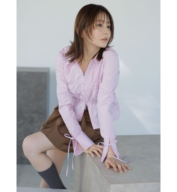 dazzlin「ダブルファスナーギャザーシャツ」|シャツ・ブラウス|