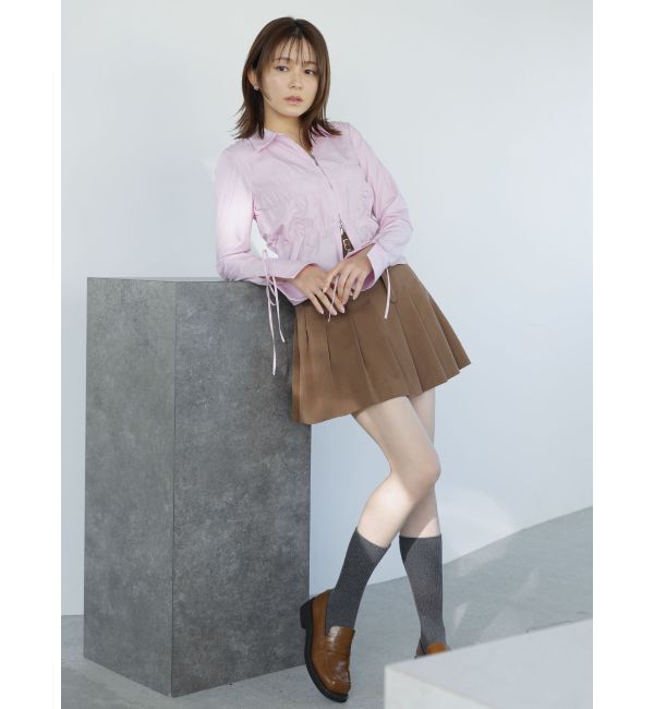 dazzlin「ダブルファスナーギャザーシャツ」|シャツ・ブラウス|