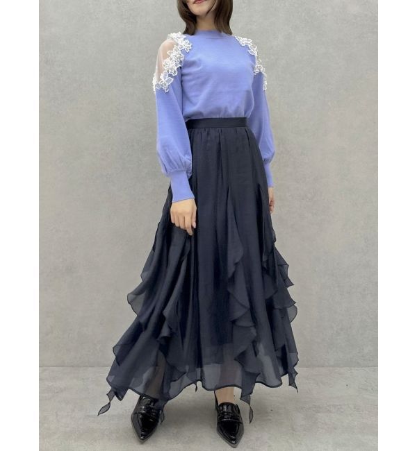 dazzlin「ペタルヘムオーガンスカート」|スカート|