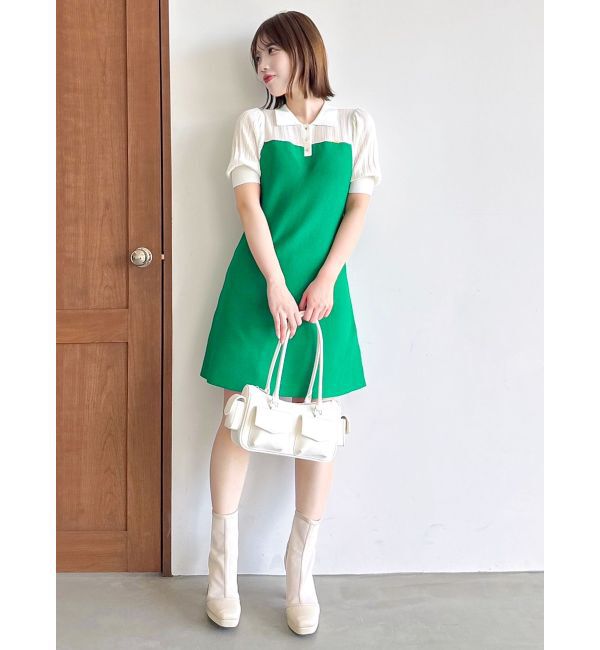 dazzlin「シアーポロニットミニワンピース」|ワンピース|