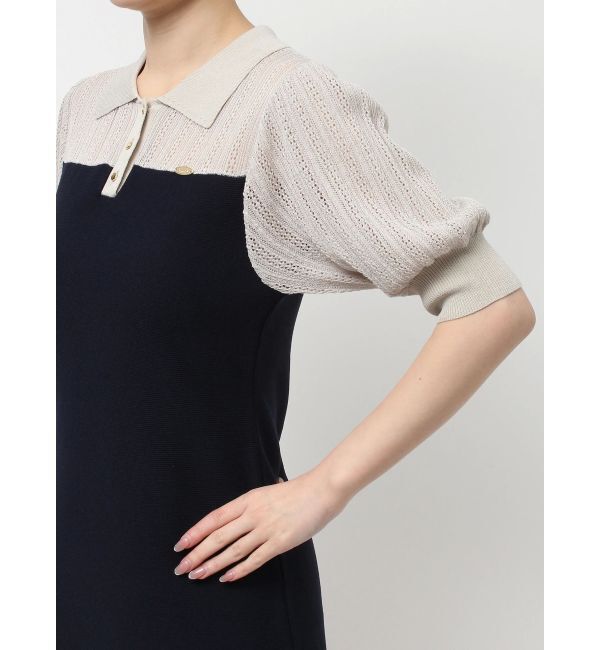 dazzlin「シアーポロニットミニワンピース」|ワンピース|