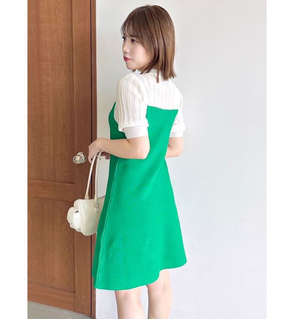 dazzlin「シアーポロニットミニワンピース」|ワンピース|