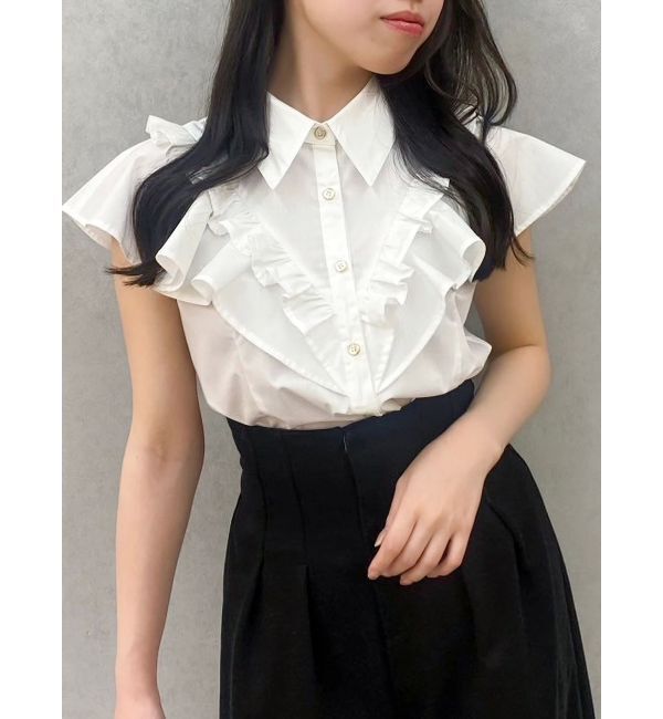 dazzlin「ラッフルフリルブラウス」|シャツ・ブラウス|オフホワイト