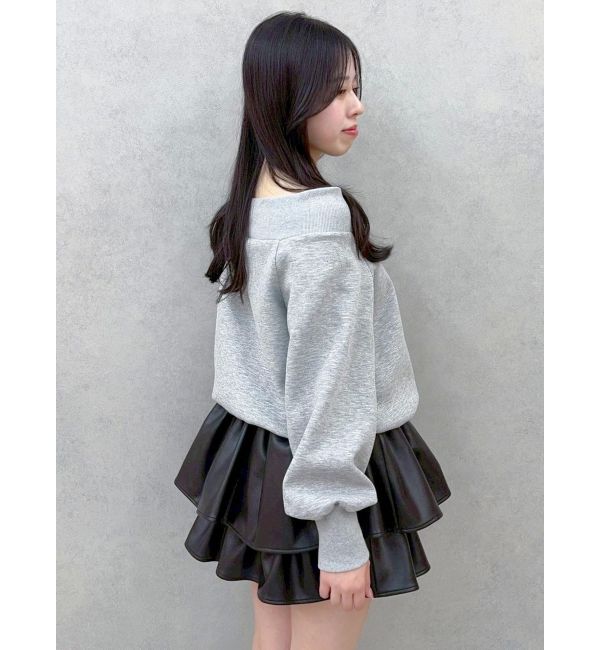 dazzlin「ワイドスクエアネックスウェット」|Tシャツ・カットソー|