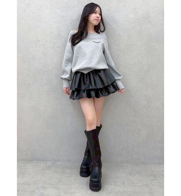 dazzlin「ワイドスクエアネックスウェット」|Tシャツ・カットソー|