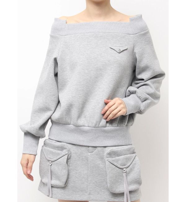 dazzlin「ワイドスクエアネックスウェット」|Tシャツ・カットソー|