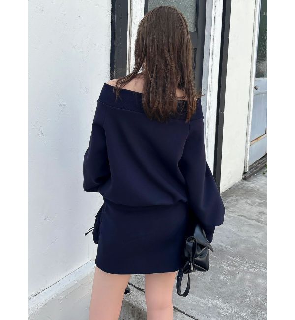 dazzlin「ワイドスクエアネックスウェット」|Tシャツ・カットソー|