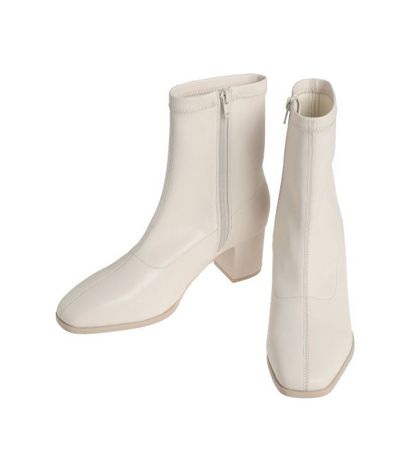 dazzlin「ベーシックショートブーツ」|ショートブーツ|アイボリー