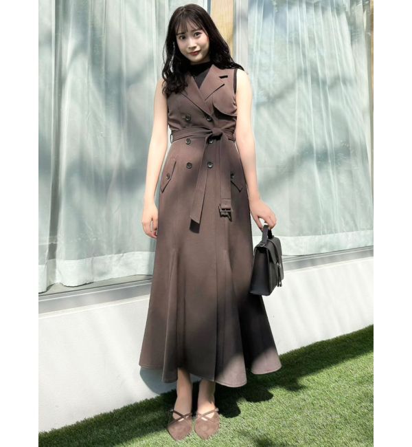 dazzlin「【WEB限定カラーあり】トレンチディティールジレワンピース」|ワンピース|
