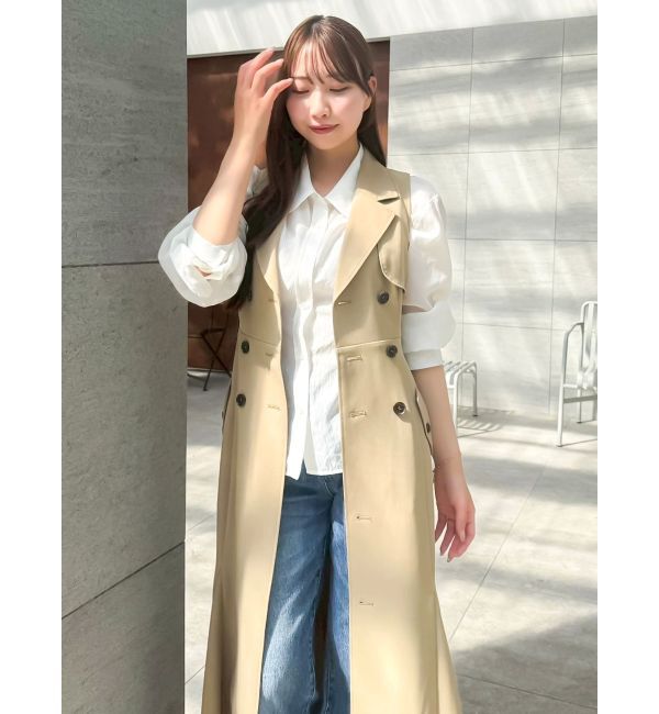 dazzlin「【WEB限定カラーあり】トレンチディティールジレワンピース」|ワンピース|