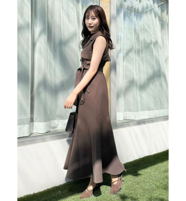 dazzlin「【WEB限定カラーあり】トレンチディティールジレワンピース」|ワンピース|