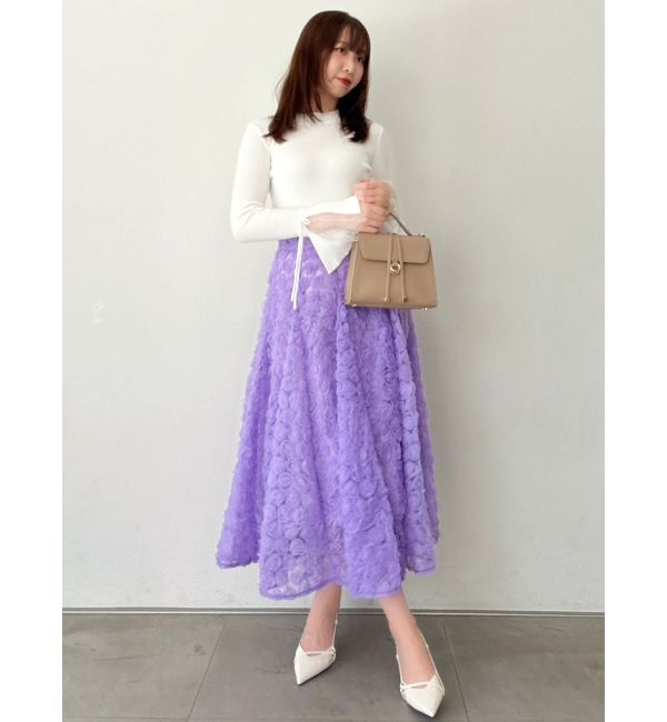 dazzlin「モチーフボリュームフレアスカート」|スカート|