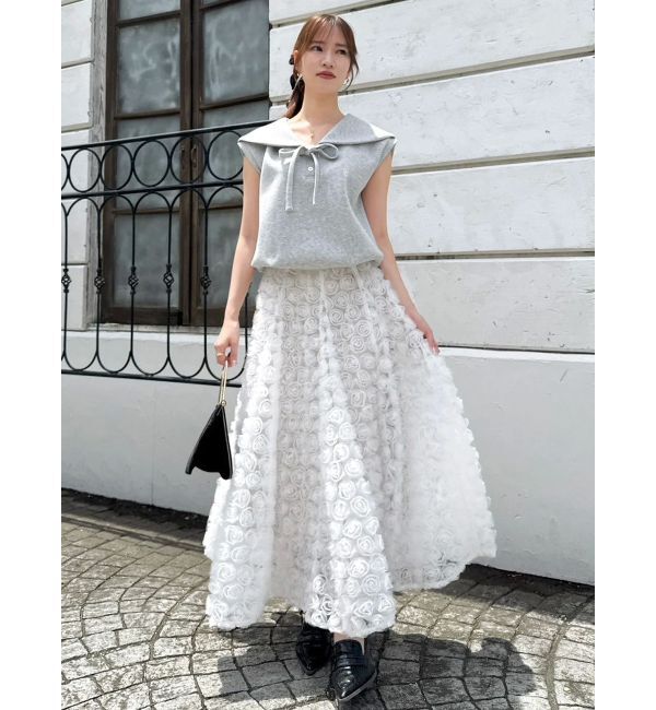 dazzlin「モチーフボリュームフレアスカート」|スカート|