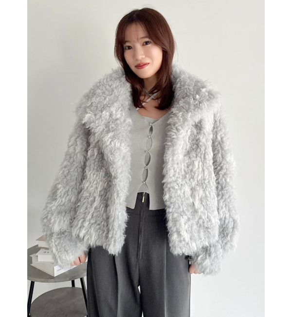 dazzlin「カールエコファーブルゾン」|ブルゾン・スタジャン|