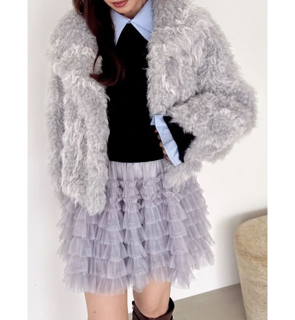 dazzlin「カールエコファーブルゾン」|ブルゾン・スタジャン|