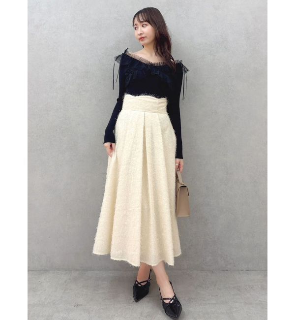dazzlin「フサフサジャカードフレアスカート」|スカート|