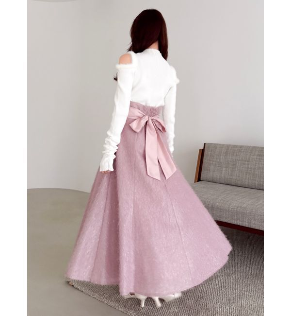 dazzlin「フサフサジャカードフレアスカート」|スカート|