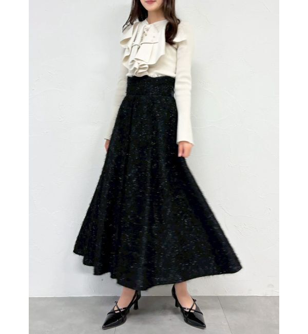 dazzlin「フサフサジャカードフレアスカート」|スカート|