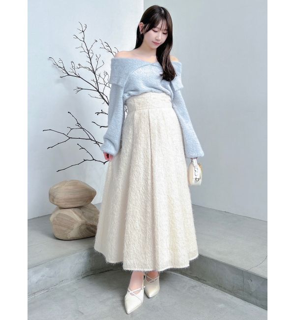 dazzlin「フサフサジャカードフレアスカート」|スカート|