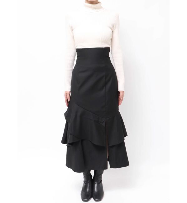 dazzlin「【再生産/新色追加】バックレースアップアシメマーメイドスカート」|スカート|