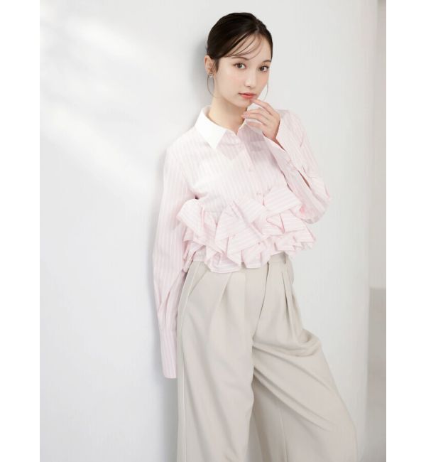 dazzlin「ウェーブフリルショートシャツ」|シャツ・ブラウス|