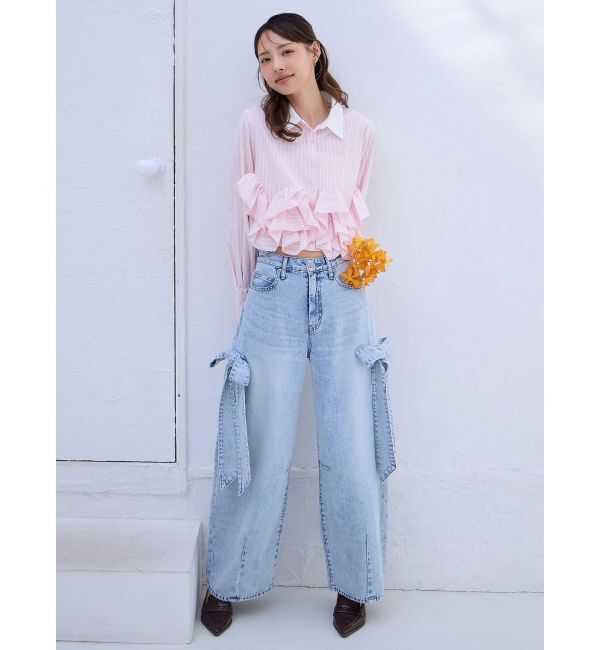 dazzlin「ウェーブフリルショートシャツ」|シャツ・ブラウス|