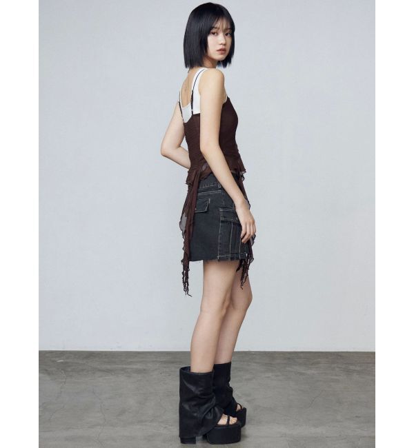 EMODA「ハングラッフルキャミソール」|Tシャツ・カットソー|