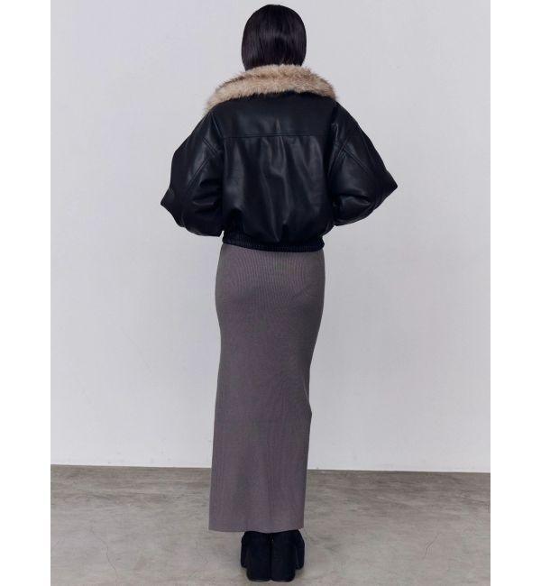 EMODA「フロントボタンリブニットワンピース」|ワンピース|