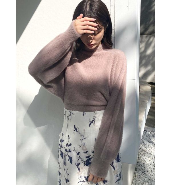 MERCURYDUO「ハイネックミニシャギーコンパクトニット」|ニット・セーター|