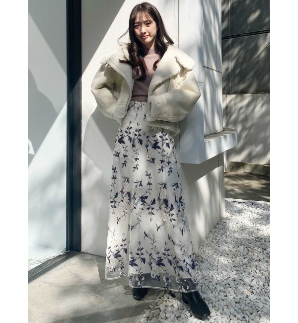 MERCURYDUO「ハイネックミニシャギーコンパクトニット」|ニット・セーター|