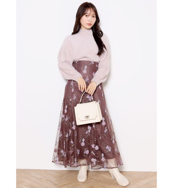 MERCURYDUO「ハイネックミニシャギーコンパクトニット」|ニット・セーター|