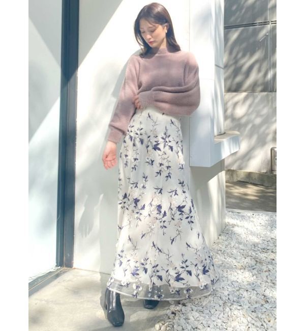 MERCURYDUO「ハイネックミニシャギーコンパクトニット」|ニット・セーター|