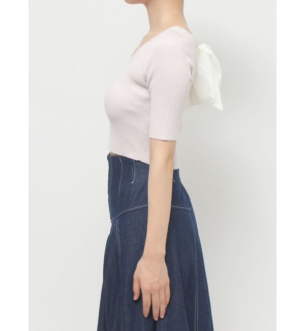 MERCURYDUO「2WAY異素材BIGリボンニット」|ニット・セーター|