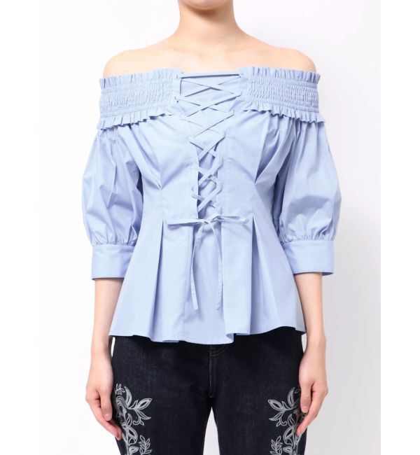 MERCURYDUO「前後2WAYレースアップコルセットブラウス」|シャツ・ブラウス|