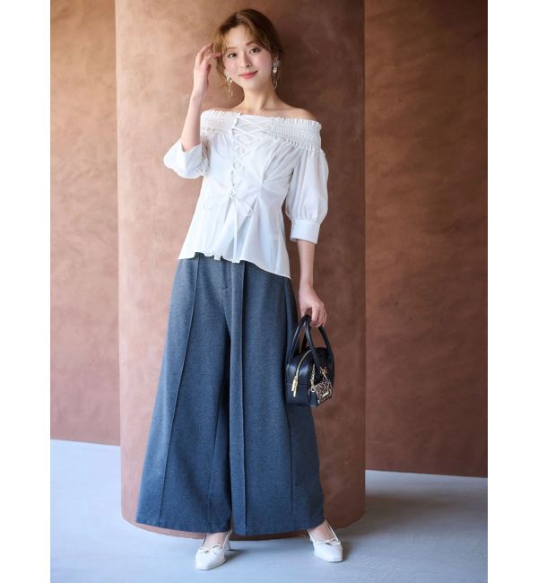 MERCURYDUO「前後2WAYレースアップコルセットブラウス」|シャツ・ブラウス|