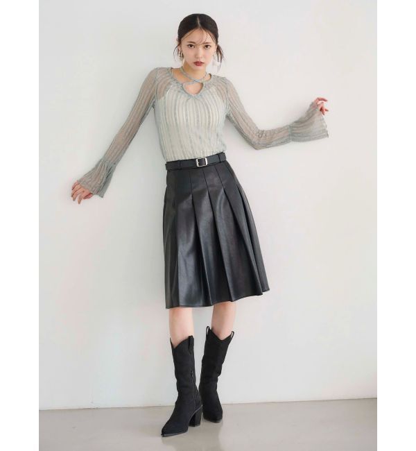 MERCURYDUO「ストレッチレースカットソー」|Tシャツ・カットソー|