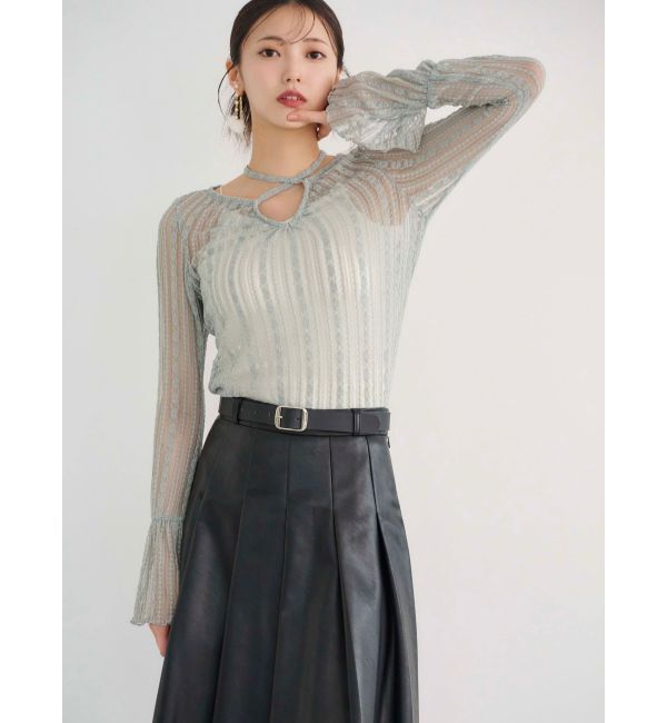 MERCURYDUO「ストレッチレースカットソー」|Tシャツ・カットソー|