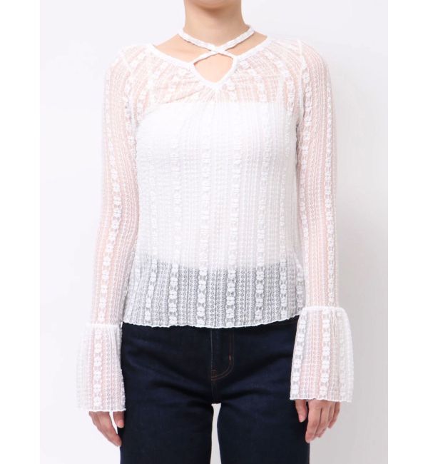 MERCURYDUO「ストレッチレースカットソー」|Tシャツ・カットソー|